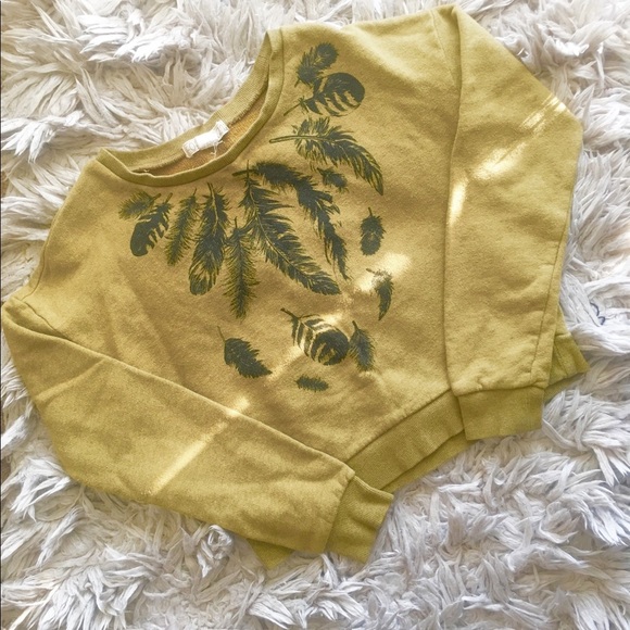 Forever 21 Sweaters - Forever 21 Olive Green Crop Top Sweater